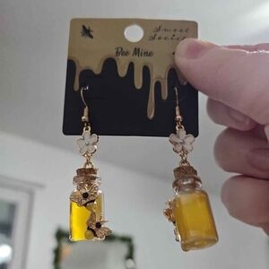 Gold Bee Earrings